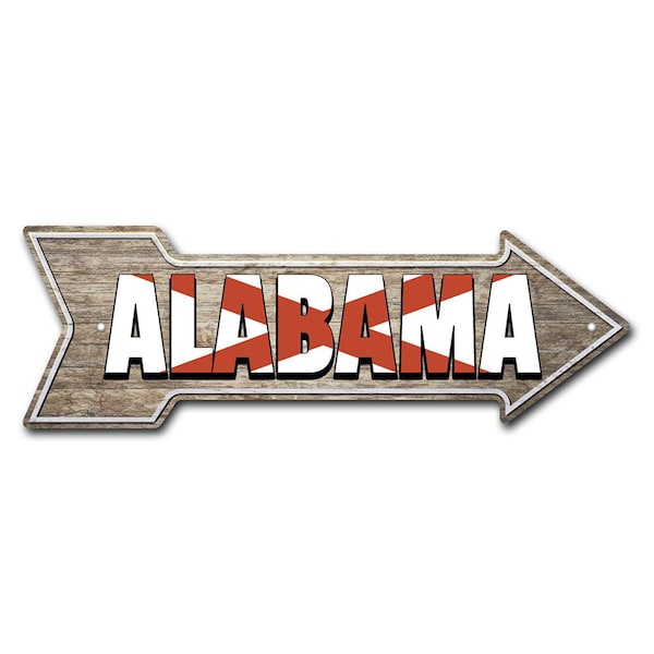 Alabama Arrow Sign Funny Home Decor 36in Wide